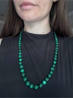 Malachite Semi Precious Stone Necklace - Jewelry for metamorphosis